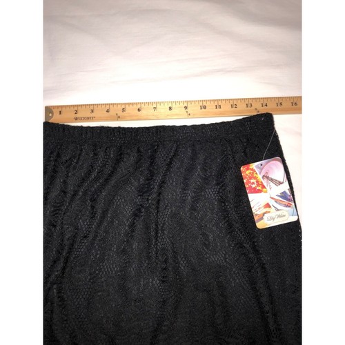 Lily White Size L Skirt Midi Hi Low Ruffle Lace Slip Stretch Goth Witchcore NEW - 第 4/7 張圖片