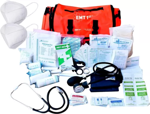 EMT 1st Emergency Responder First Aid Kit | Medical Trauma Bag for Disaster Prep