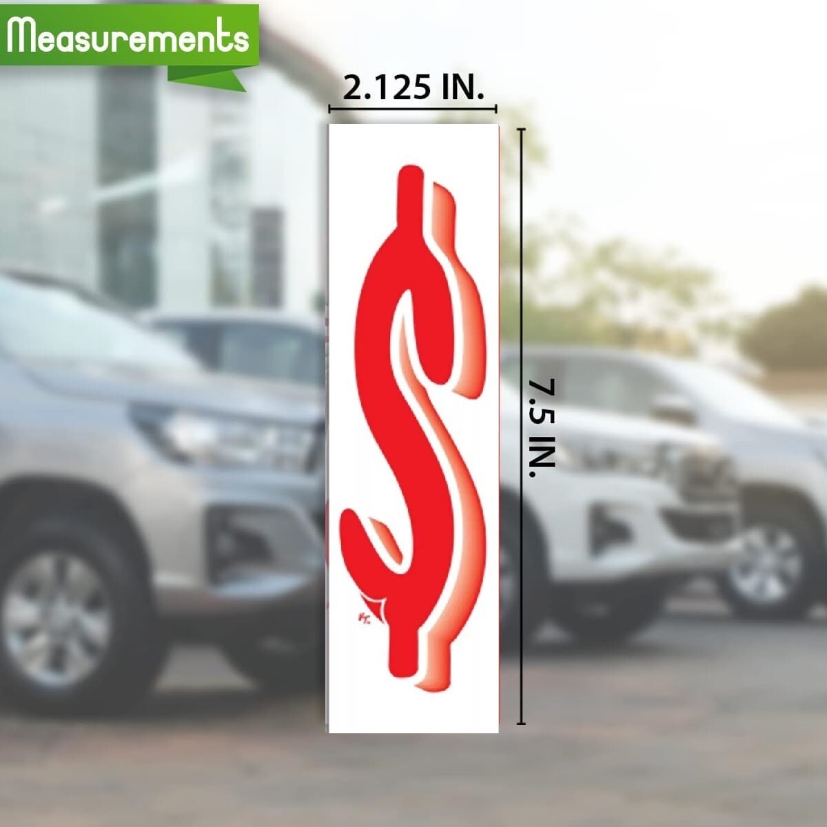 7 1/2 Inch Red on White Numbers Windshield Pricing Stickers Car Dealer ...