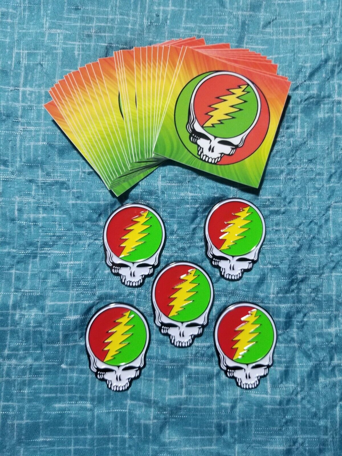 5 Rasta Steal Your Face Stickers. Sales for sale Pins 25 + Excellence
