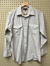 Vintage Sheplers Western Shirt Pearl Snap 16 33 gray Long Sleeve