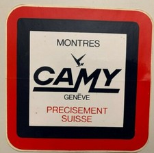 STICKER VINTAGE MONTRES CAMY GENEVE PRECISEMENT SUISSE