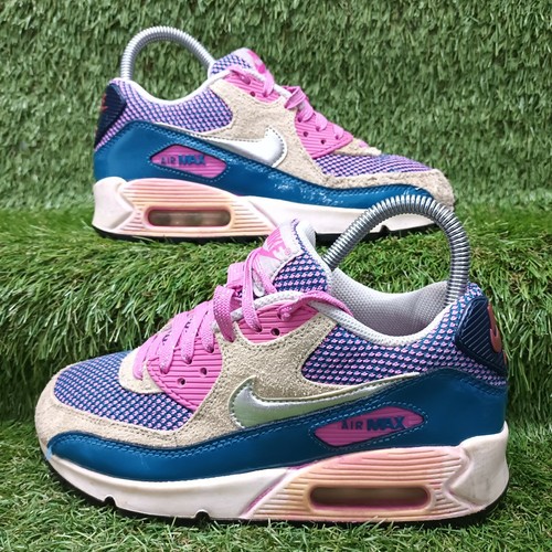 Nike Air Max 90 Pink Blue Nude Suede 