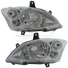 Headlights Mercedes Vito Viano W639 Van 2010-2016 Headlamps 1 Pair Left & Right