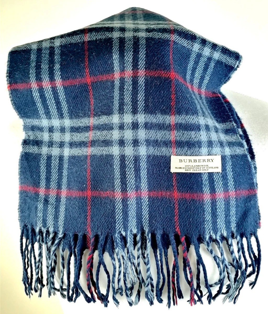 Burberry scarf mens blue outlet