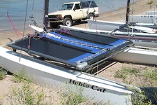 Hobie Cat 14 NONTURBO Trampoline New Black Mesh with Pocket And Blue Tough Wrap 