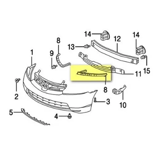 4PCS Headlight & Bumper Support Brackets Front For 2006-2011 Honda CIVIC Sedan - Picture 12 of 13