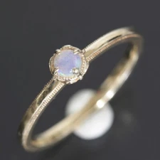 Agete Ladies Ring Opal Ring 10K Yellow Gold 1E1086