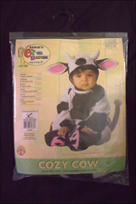 Cow baby Halloween Costume Rubie's 2pc Romper Cozy Cute Infant 6-12 mo