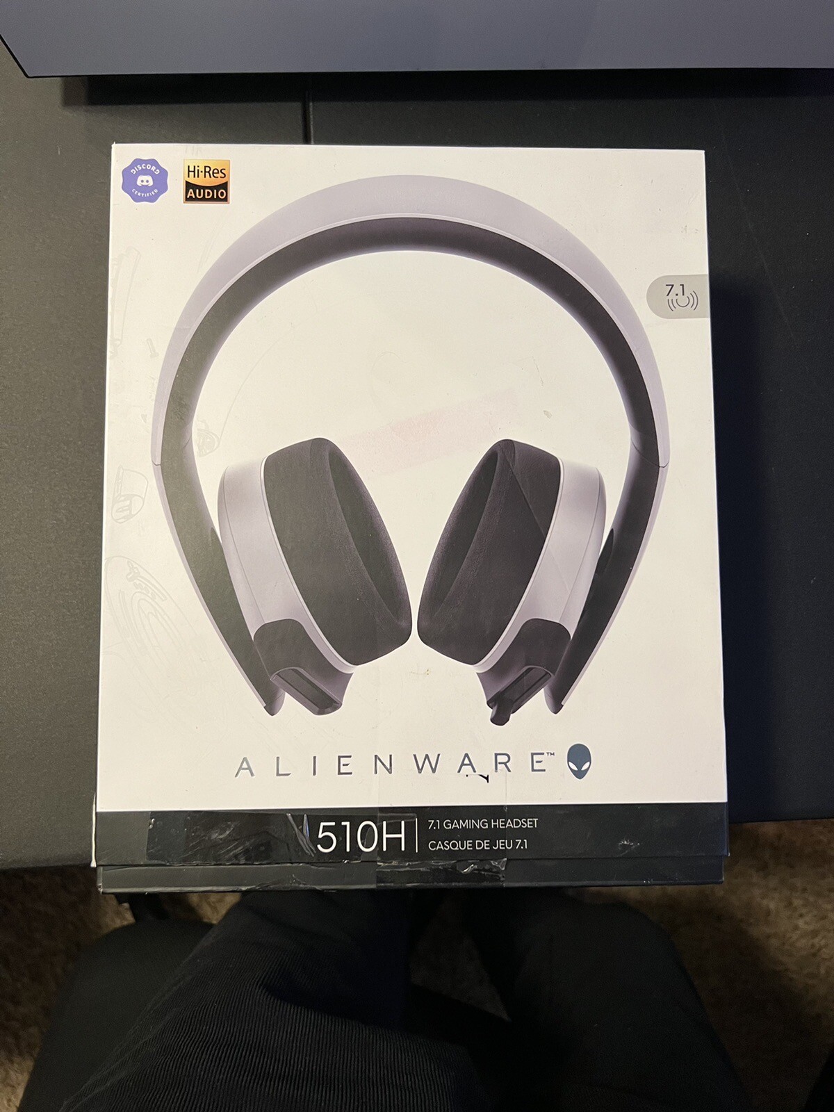 Alienware EarCup (Over the Ear) 7.1 PC Gaming Headset Gray AW510H