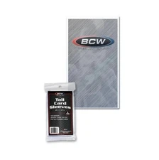 NEW (100 ct) BCW Tall Trading Card Sleeves-  Poly Soft Sleeves Holders