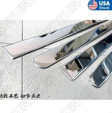 Universal Chrome Side Skirt Door Side Line Sill Garnish Body Molding Trim Cover
