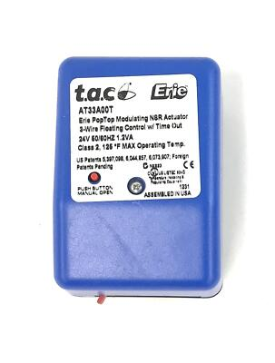 #ad Erie t.a.c PopTop Modulating NSR Actuator AT33A00T NOS $88.04