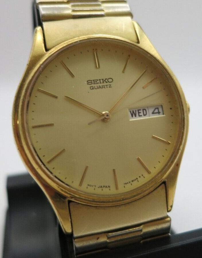 Seiko Gold-Tone Dress Quartz Watch - 7N43-8D68 / 7N43-8A69 - New Seiko Gold-Tone Dress Quartz Watch - 7N43-8D68 / 7N43-8A69 - New