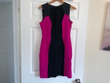 COAST LADIES BLACK & PINK DRESS WORK EVENING SMART SIZE 12