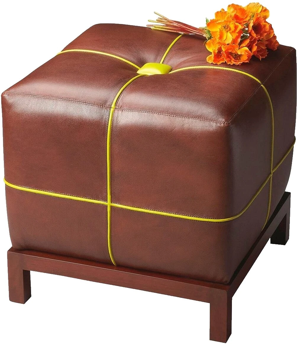 Beech Leather Ottomans