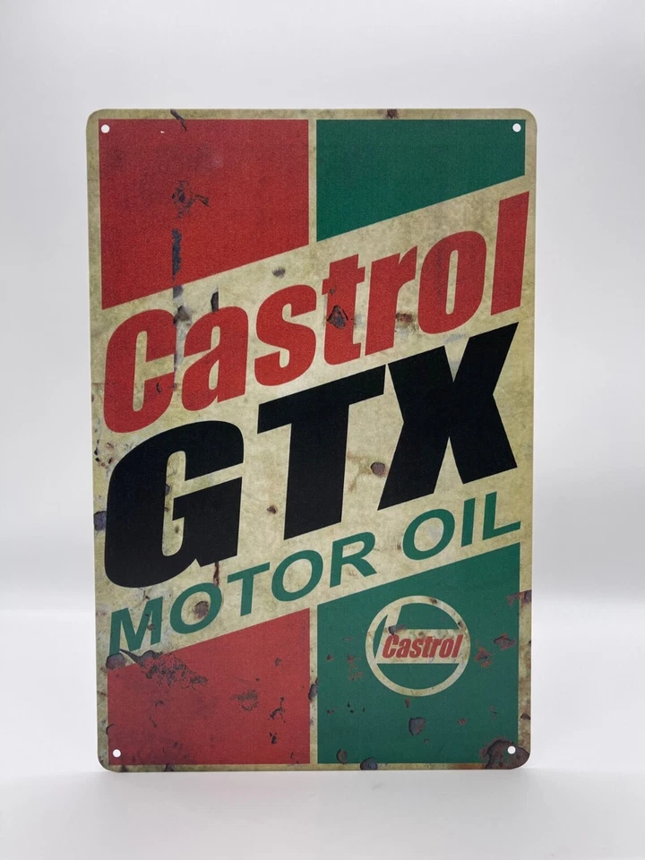 BLACKBEARD WAREHOUSE Blechschild Castrol GTX 20x30cm Nostalgie Retro Reklame Vintage Geschenk Deko