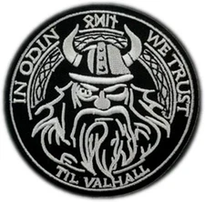 IN ODIN WE TRUST VIKING VALHALLA MAD MAX IRON ON PATCH 
