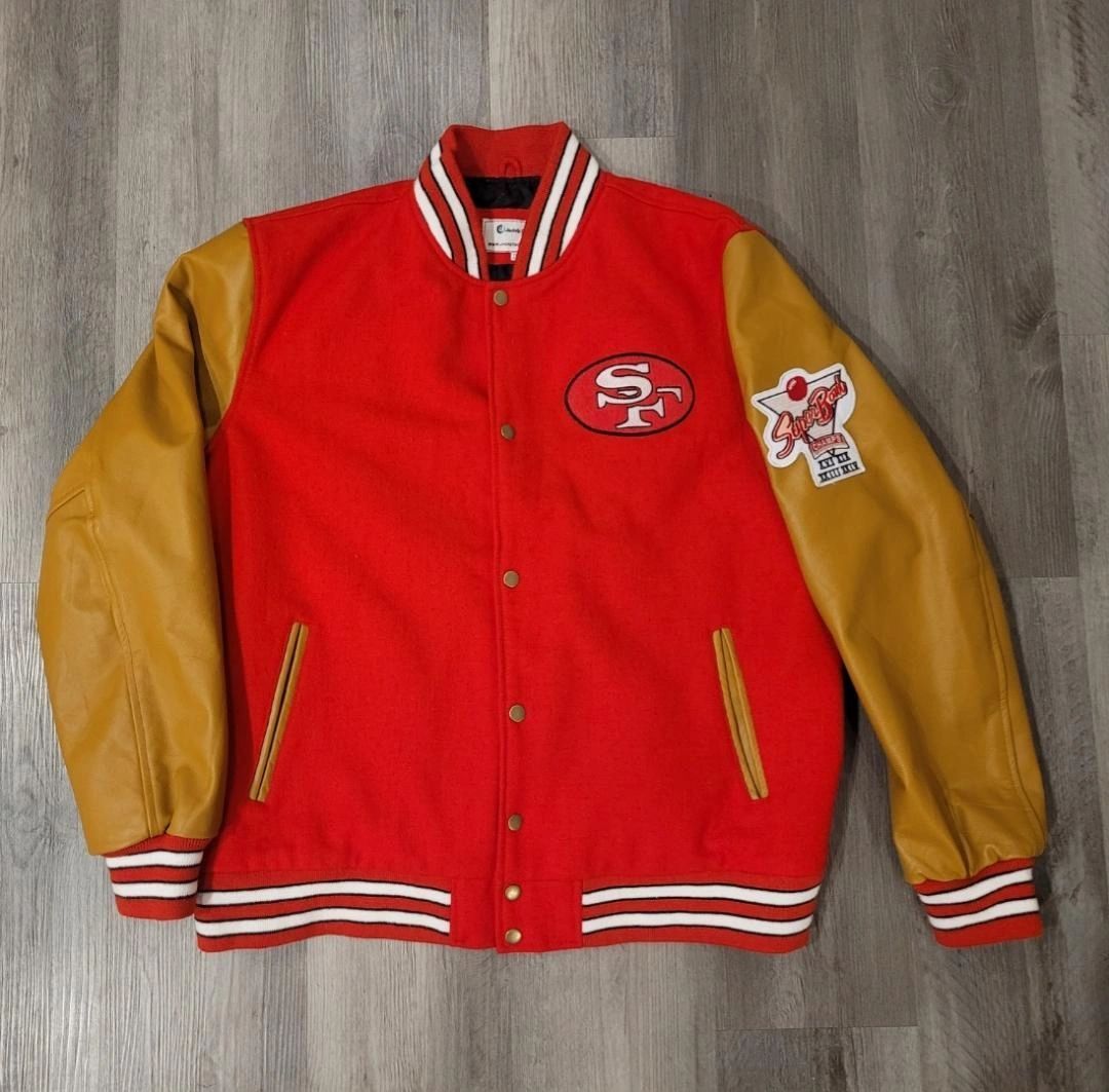 San Franciso 49ers Red/Gold Varsity Jacket size 3XL