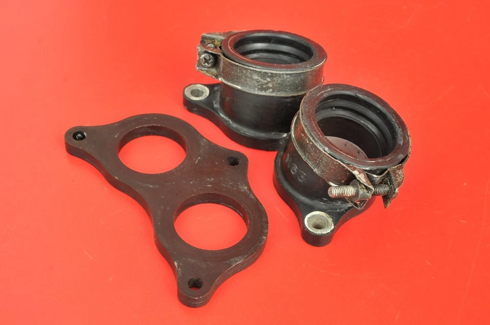 Honda XR500 XR 500 XR500R 1983 1984 doble carburador admisión bota adaptador Foto 3 de 4