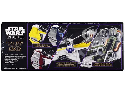SKILL 2 MODEL KIT ETA 2 JEDI & DROID STARFIGHTERS SET STAR WARS 1