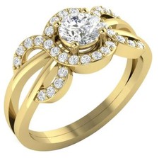 Solitaire Engagement Ring I1 G 1.00 Ct Natural Round Diamond 14K Yellow Gold