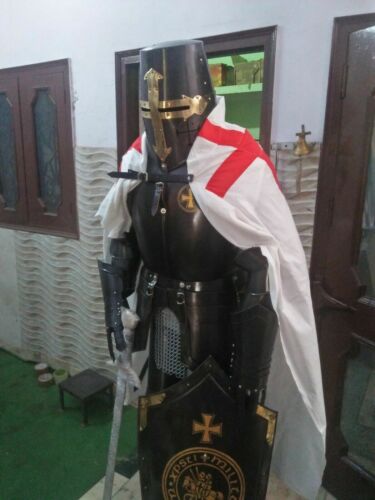 Medieval Templar Knight Suit Of Armor Collectible Combat Full Body Armour suit - Picture 1 of 7