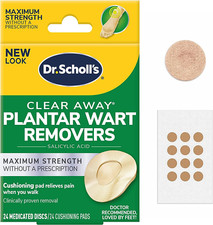 Dr Scholl'S Clear Away Plantar WART Remover // 24 Discs/24 Cushions, Clinically