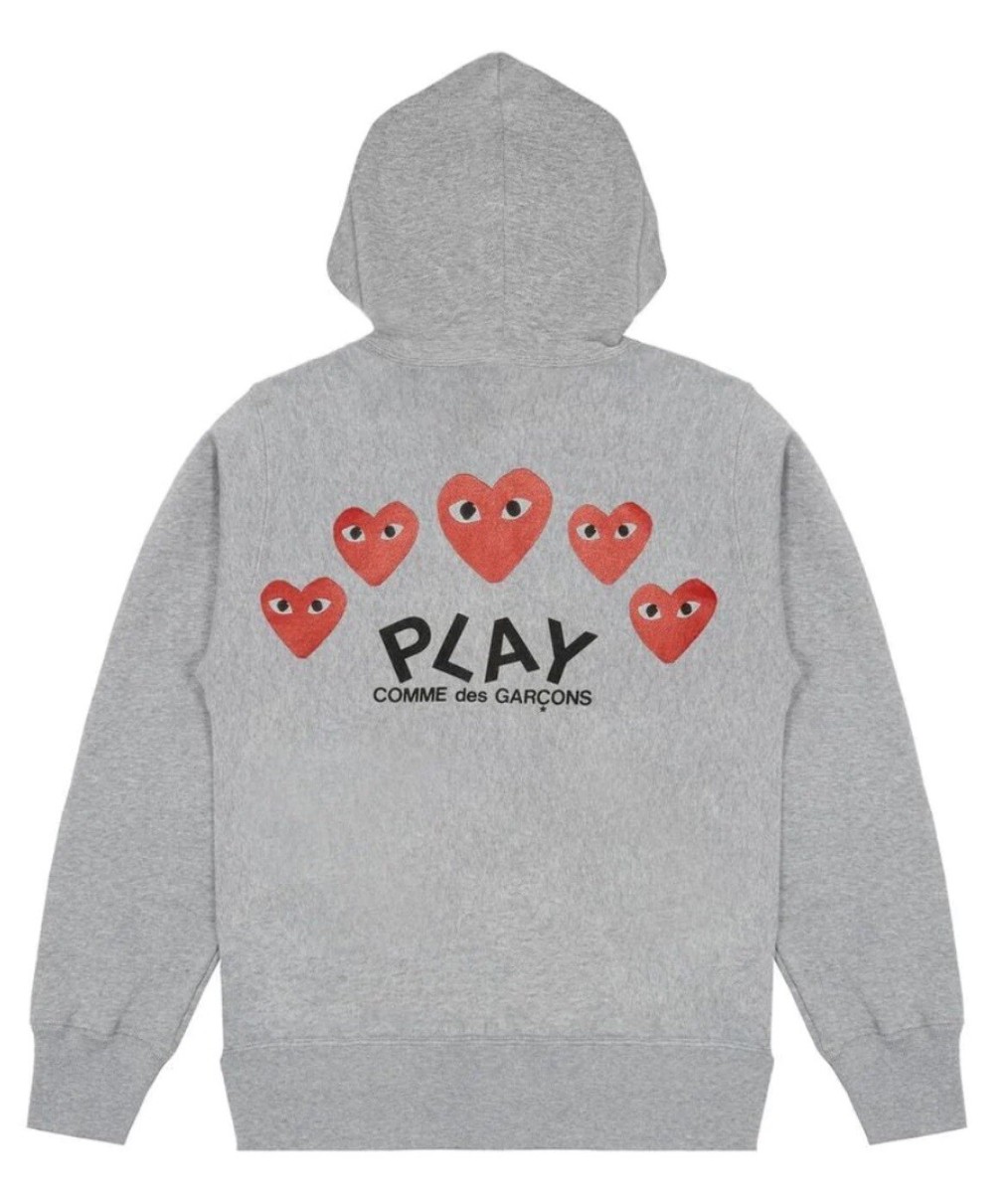 Size L - Comme des Garçons PLAY 'Multi- Heart' Zip Hoodie Size L - Comme des Garçons PLAY 'Multi- Heart' Zip Hoodie