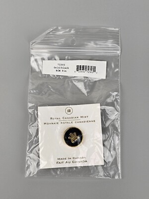 Royal Canadian Mint RCM Logo Black/Gold Metal Enamel Pin 72303 | eBay