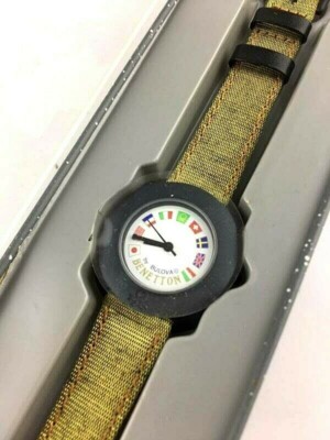 TIME OF WORLD BENETTON BY BULOVA 28MM VINTAGE QUARTZ DAMEN UHR