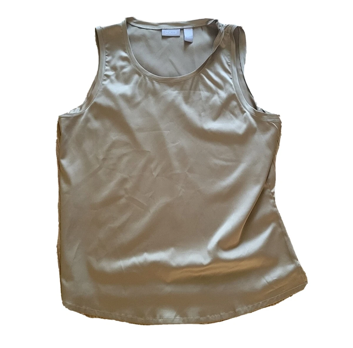 Shiny gold top tank top