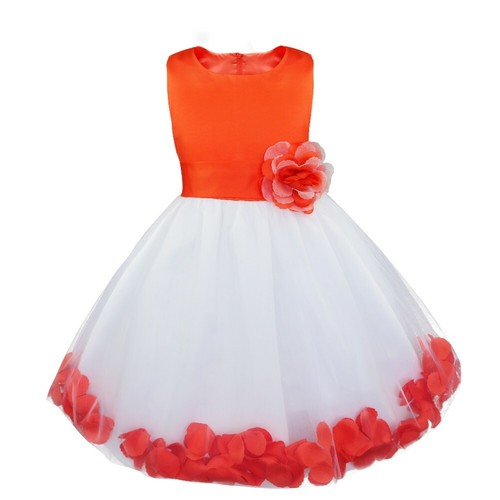 Kids Flower Girls Dress Bowknot Wedding Baptism Christening Tutu Dresses Gown - Picture 74 of 132