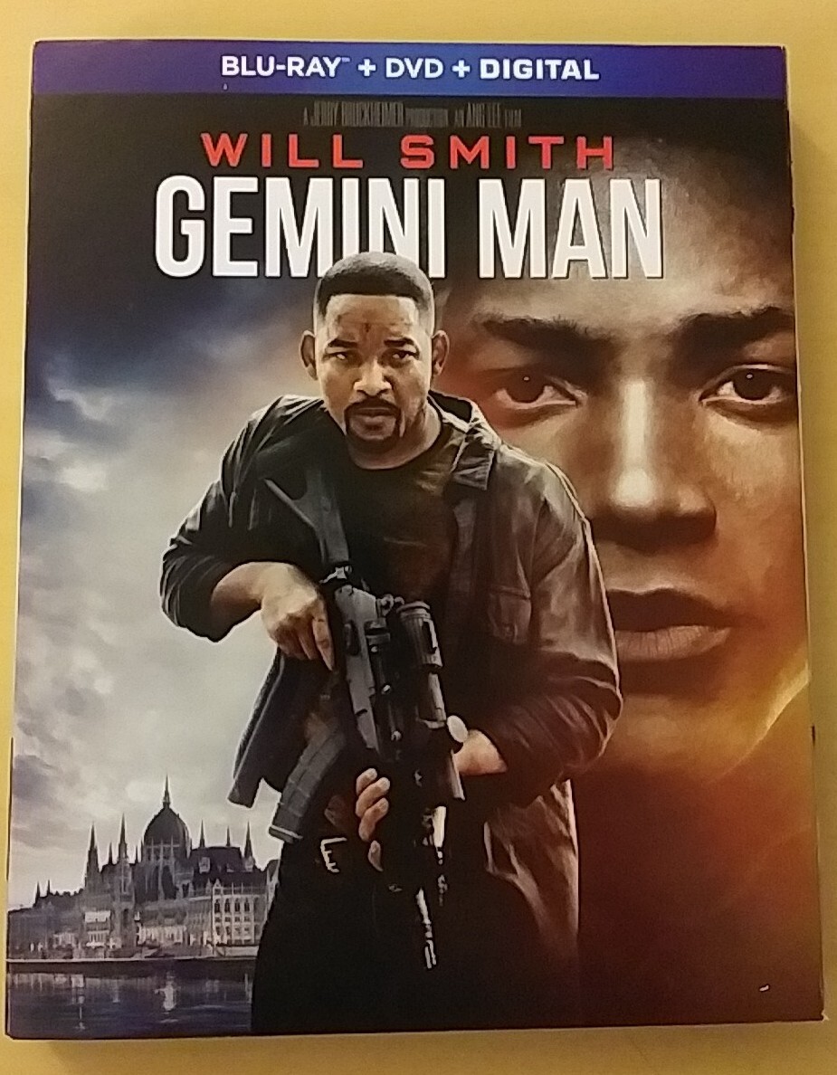 Gemini Man Blu-ray DVD with Slipcover Will Smith No Digital Copy