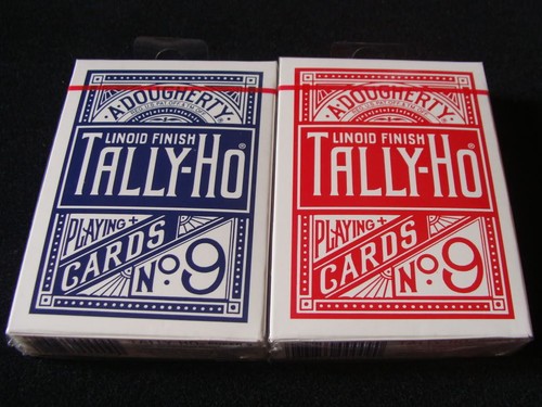 Tally-Ho Circle Back 2 Deck Set Blue & Red Playing Cards Poker USPCC Black Seal - Picture 2 of 7
