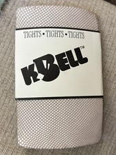 Vintage KBell Fishnet Stockings Seamless Porcelain Beige Sz 5 - 5 10 NOS I