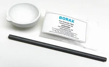 Gold and Silver Melting Kit Crucible, Borax, Stirring Rod - 2" Crucible Dish