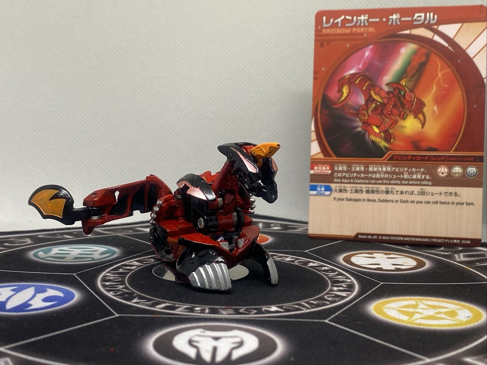 Bakugan Battle Brawlers Pyrus Hex Viper Helios Anime Color & Card Painted