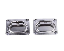 2X Boat Ring Hatch Pull Handle Marine Locker Flush Lift Marine Stainless Steel 