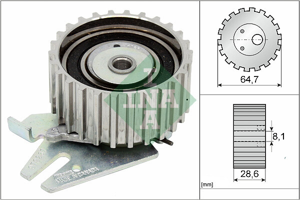 531 0254 30 INA Tensioner Pulley, timing belt for FIAT,LANCIA