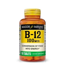Mason Natural Vitamin B12 100 mcg - Conversion of Food into Energy, 100 Tablets