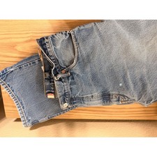 Levis 517 Bootcut Jeans Mens 40x32 Light Wash Denim Blue Orange Tab Style