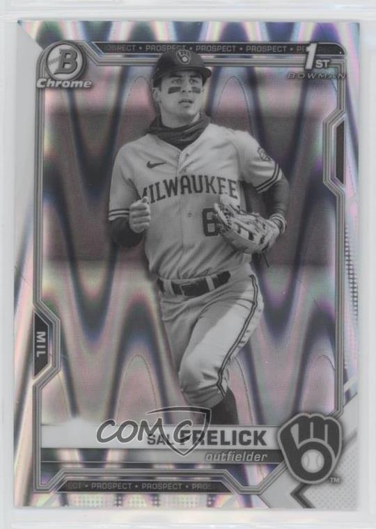 2021 Bowman Draft Chrome Black & White RayWave Refractor Sal Frelick 0nr3