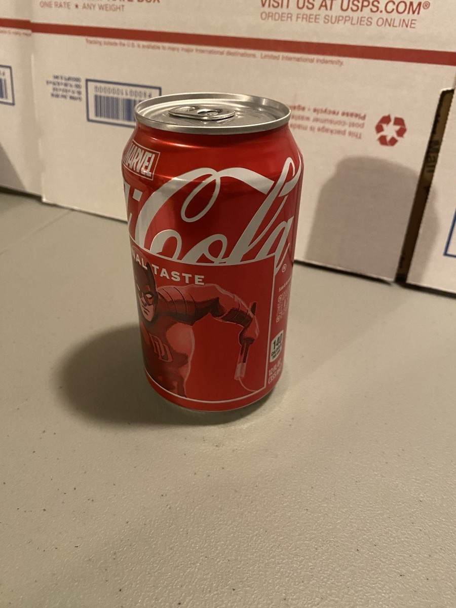 2024 Marvel Edition Coca-Cola Can Daredevil Coke Can Opened From