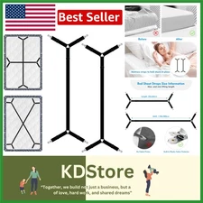 Elastic Bed Sheet Holders 2Pcs Adjustable Straps with Metal Clips for Tight Fit