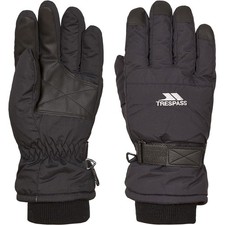Trespass Kids Gohan II Outdoor Warm Winter Skiing Snowboarding Gloves - Black