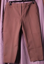 Chico's Fabulously Slimming Brown Capri Business Casual Career Pants size US 8