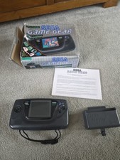 Sega Game Gear Boxed + Gear Master Adapter + Paperwork - Powers On, Dim Screen