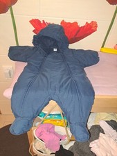 Petit Bateau Schneeanzug Gr. 62 / 68 Dunkelblau Junge & Mädchen Unisex