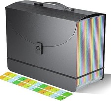 25 Pockets Expanding File Folders,Accordion File Organizer,Portable Filing Box